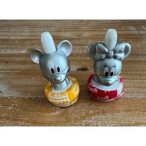 Good 2 Grow Silver Toppers Disney Mickey Mouse & Minnie Mouse Lot Of 2